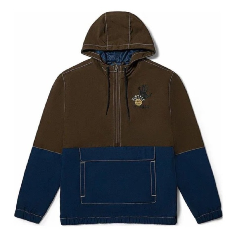 Vans x Zion Wright Sz Large Anorak Hoodie Windbreaker Jacket Half Zip Jupiter FL